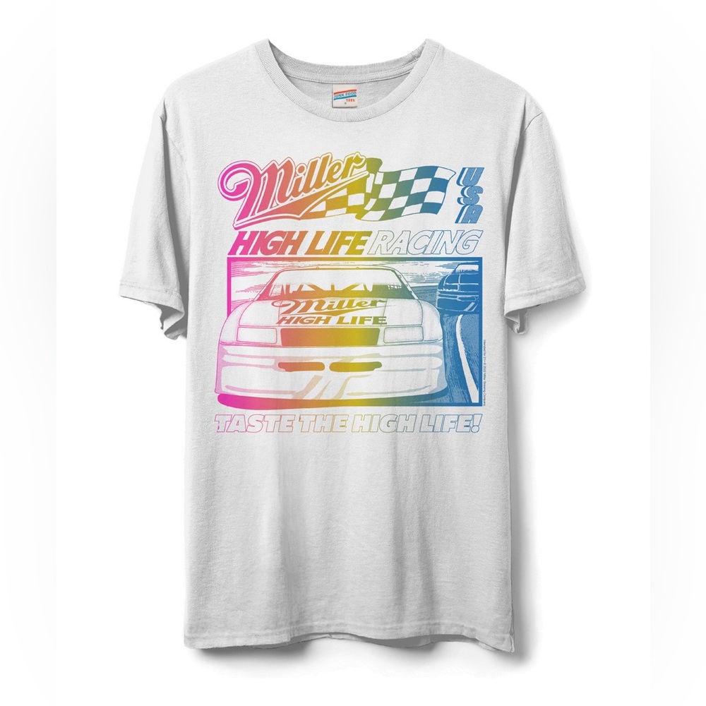 Junk Food Clothing Vintage T Shirt Miller High Life Racing Tee